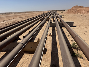 ThermoSonic field cables installed along the pipeline corridor